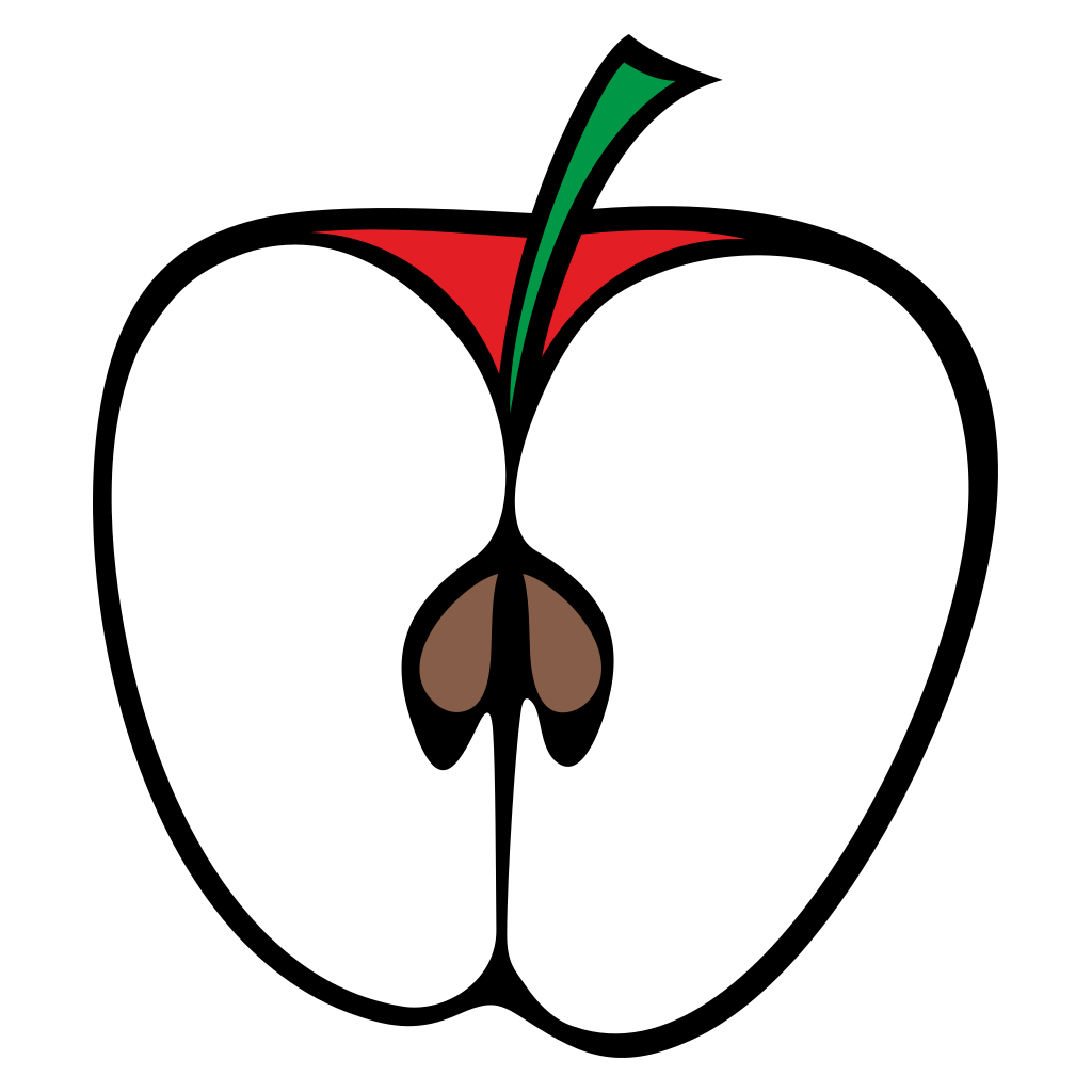 Creative half apple design for cutting machines