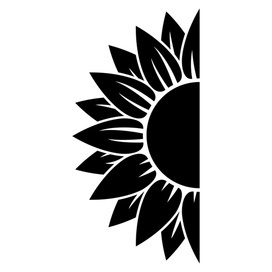 Creative half sunflower design for cutting machine creations