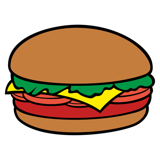 Delicious burger vector design for cutting machines