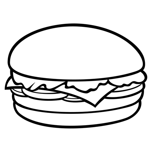 Whimsical hamburger vector design for crafting projects