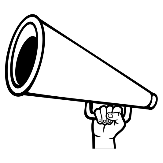 Create vibrant designs with hand holding megaphone vector