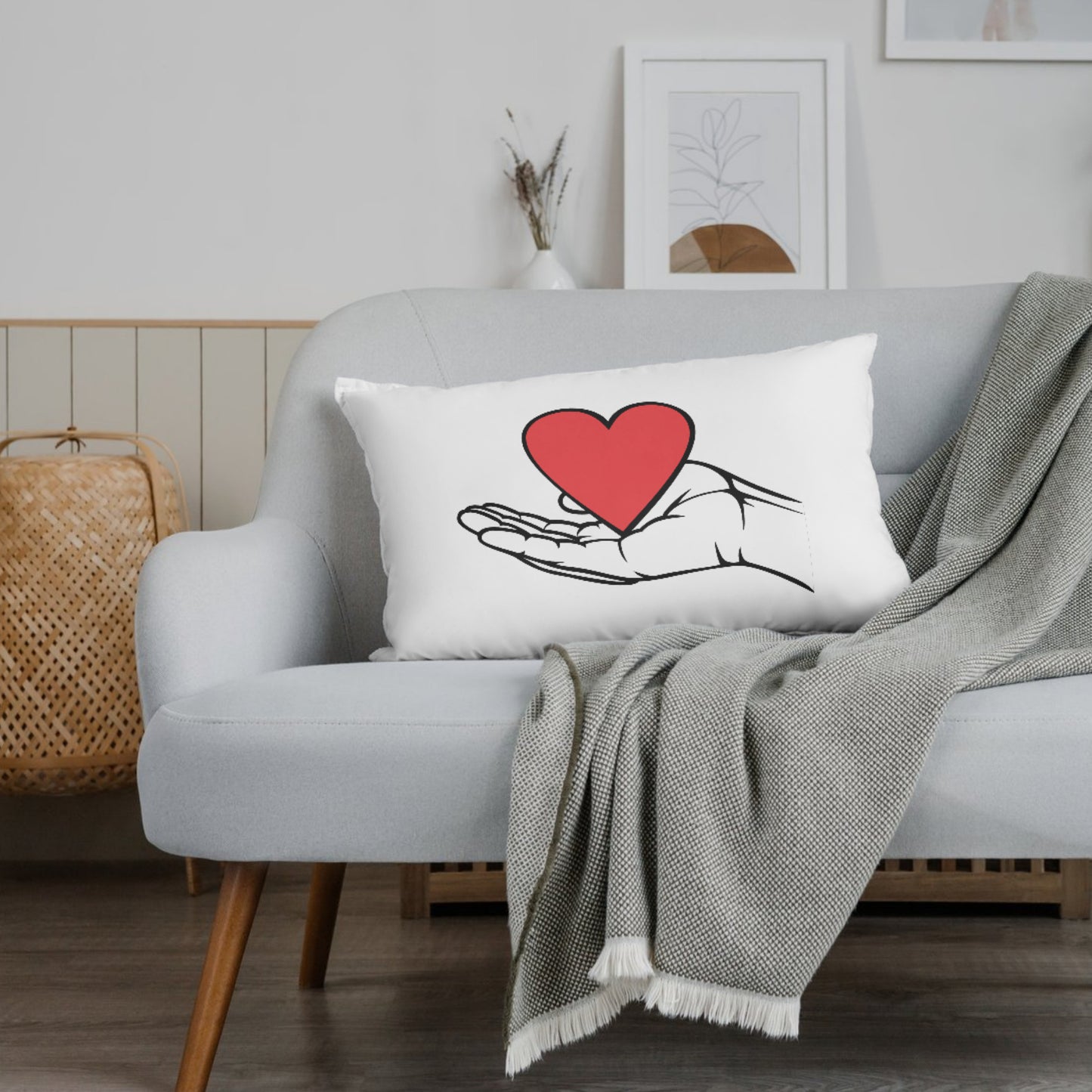 Hand holding a heart design for creative projects