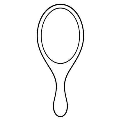 Elegant hand mirror design for cutting machines