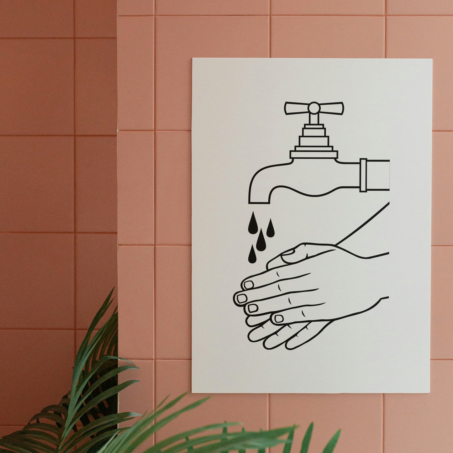 Creative hand washing vector design for cutting machines