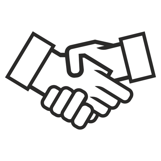 Hands joining together in a symbol of agreement and trust