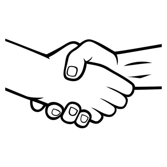 Handshake symbolizing unity and agreement in vector format