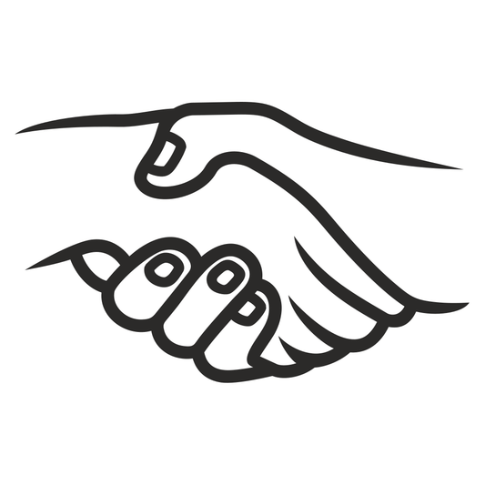 Stylish handshake vector design for creative projects
