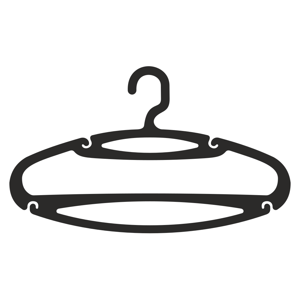 Stylish vector hanger design perfect for cutting machines