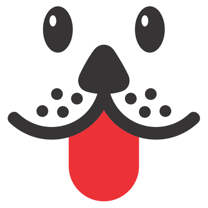 Happy dog face design for creative projects
