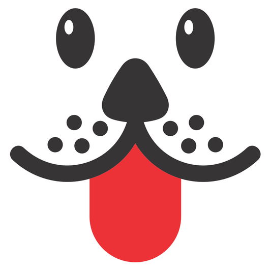 Happy dog face design for creative projects