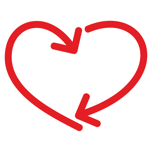 Heart with arrows in a minimalist design for crafting projects