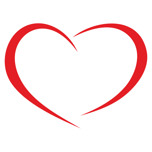 Creative red heart vector design for cutting machines