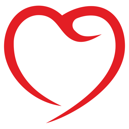 Creative heart design for cutting machines in vibrant red