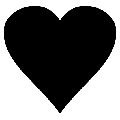 Elegant heart silhouette design for creative projects