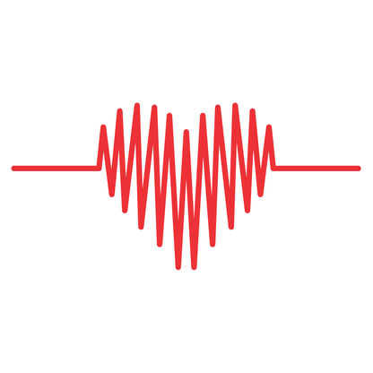 Heartbeat vector design for creative projects and crafts