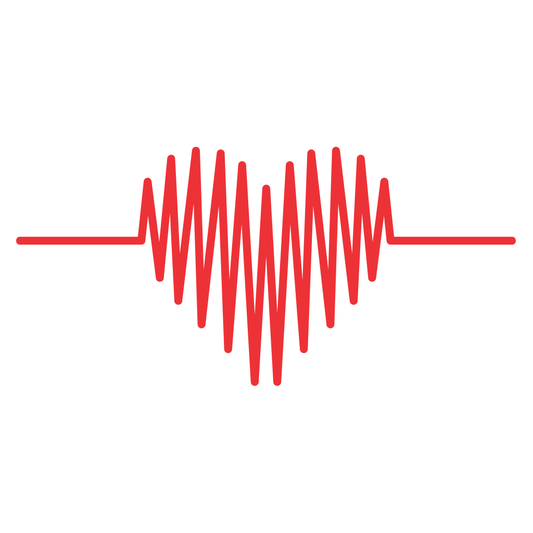 Heartbeat vector design for creative projects and crafts