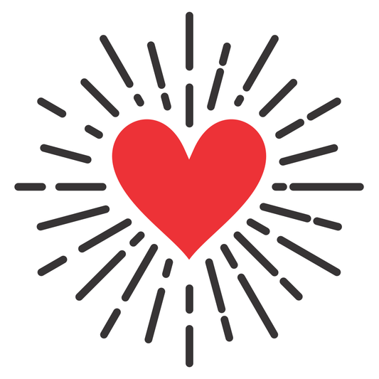 Create vibrant designs with heart burst vector SVG files