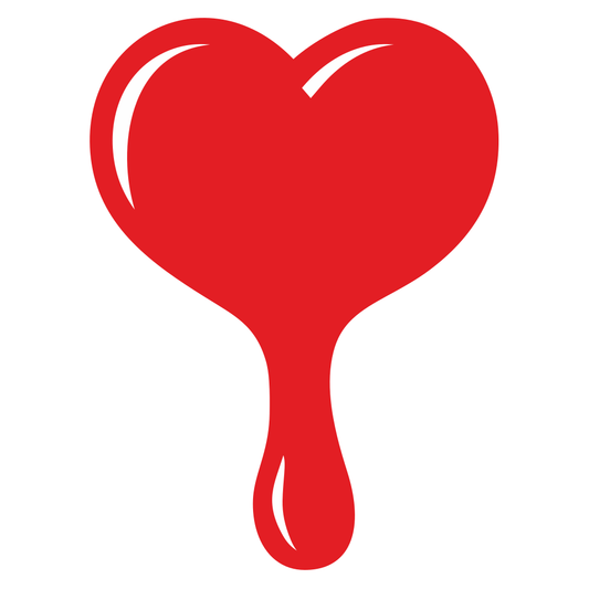 Creative heart dripping design for crafting and cutting