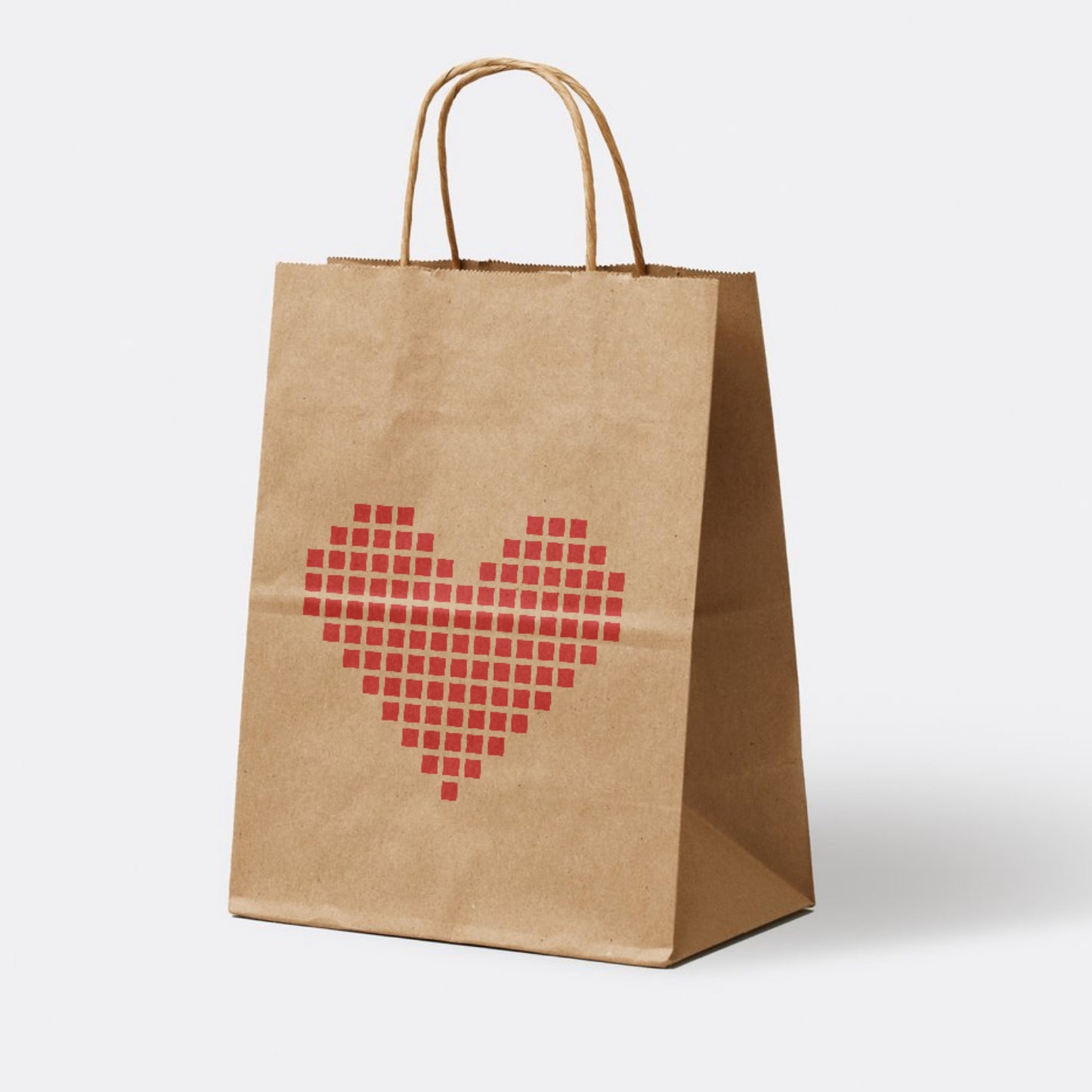 Creative heart design in pixel art style for cutting machines