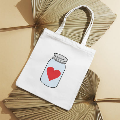 Creative heart in a jar design for crafting enthusiasts