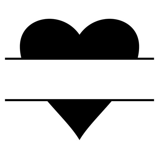 Heart monogram design for creative cutting projects