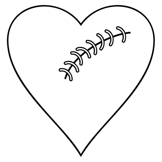 Heart with stitches design for creative vector projects