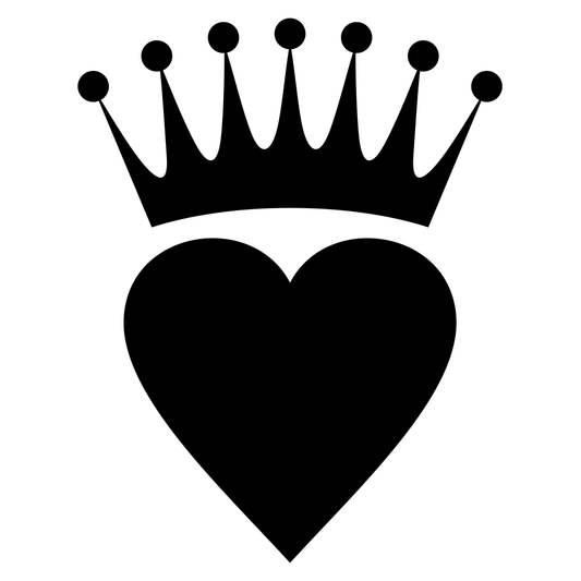 Elegant crown heart design for crafting projects and decor