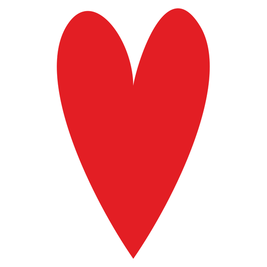 Simplistic red heart design perfect for crafting enthusiasts