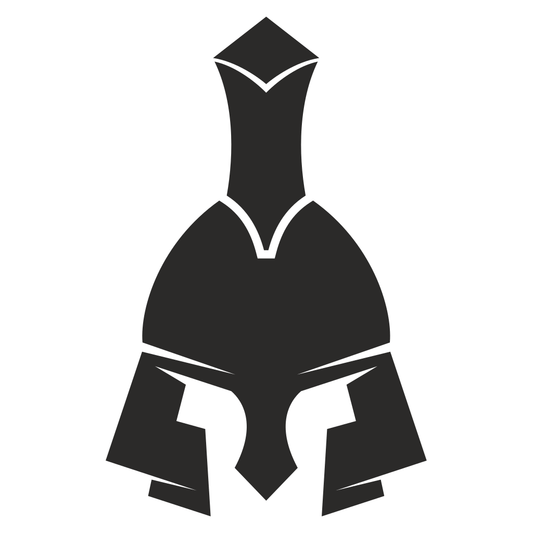 Creative vector design of a spartan helmet for cutting machines