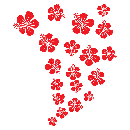 Elegant red floral vector design for cutting machines
