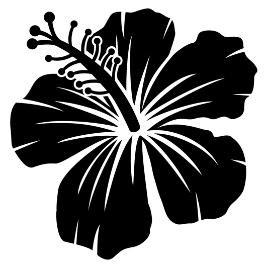 Intricate hibiscus flower design for vector cutting machines