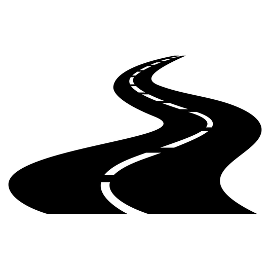 Winding road vector design for creative cutting projects