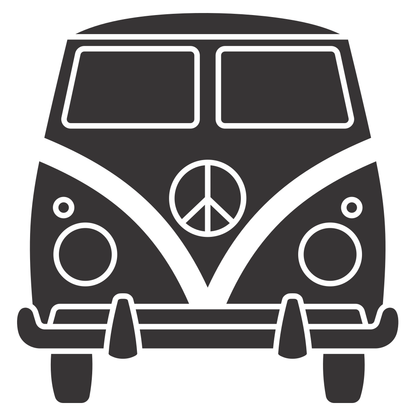 Creative hippy van vector design for cutting machines