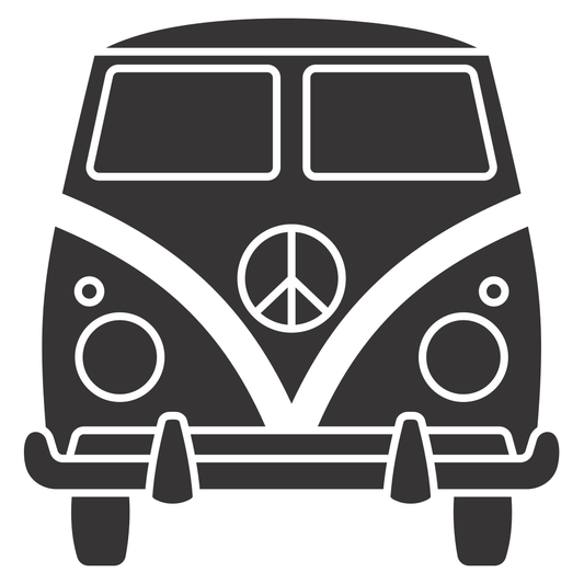 Creative hippy van vector design for cutting machines
