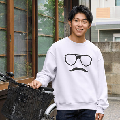 Unique hipster face design for cutting machines