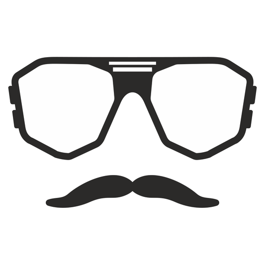 Unique hipster face design for cutting machines
