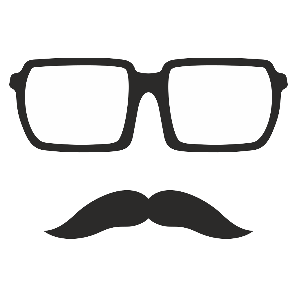Unique hipster face design for creative projects and crafts
