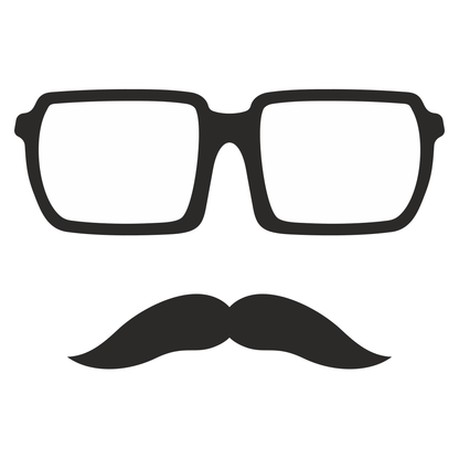 Unique hipster face design for creative projects and crafts