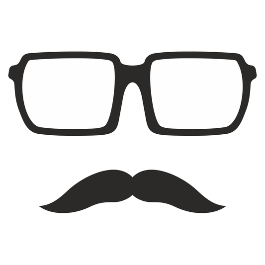 Unique hipster face design for creative projects and crafts