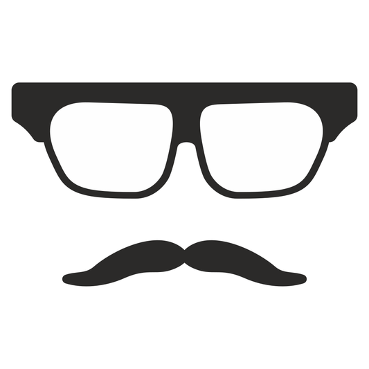 Stylish hipster face design perfect for crafting projects