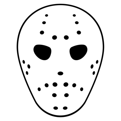 Creative vector design of a hockey mask for cut projects