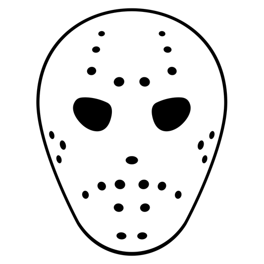 Creative vector design of a hockey mask for cut projects