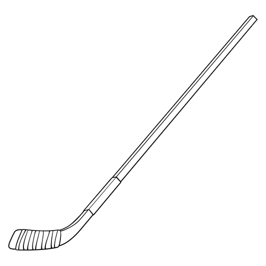 Black layered hockey stick vector design for cutting machine