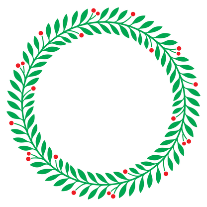 Create festive decorations with a vibrant holly wreath design