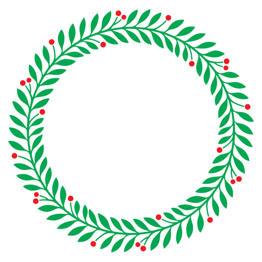 Create festive decorations with a vibrant holly wreath design