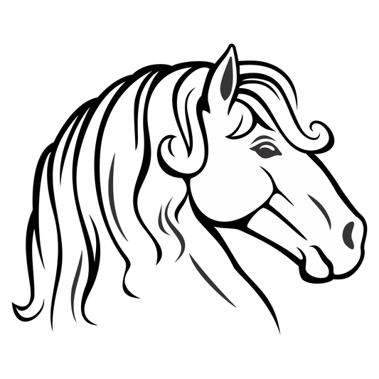 Intricate horse head design for creative projects