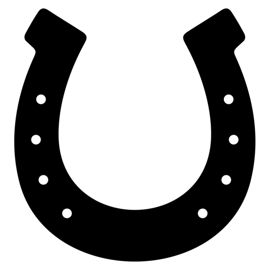 Gray horseshoe vector for cutting machine projects