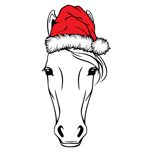 Color layered horse head design in festive style for crafting
