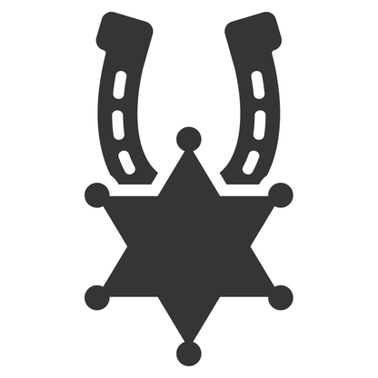 Unique vector design featuring horse shoe and sheriff badge