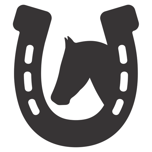 Creative vector svg file of horse hoof and horseshoe design
